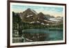 Glacier National Park, Montana, Panoramic View of Josephine Lake and Gould Mountain-Lantern Press-Framed Art Print