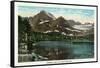 Glacier National Park, Montana, Panoramic View of Josephine Lake and Gould Mountain-Lantern Press-Framed Stretched Canvas