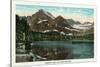 Glacier National Park, Montana, Panoramic View of Josephine Lake and Gould Mountain-Lantern Press-Stretched Canvas