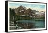 Glacier National Park, Montana, Panoramic View of Josephine Lake and Gould Mountain-Lantern Press-Framed Stretched Canvas