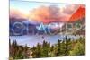 Glacier National Park, Montana - St. Mary Lake and Sunset-Lantern Press-Mounted Art Print