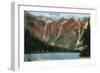 Glacier National Park, Montana, View of Avalanche Basin-Lantern Press-Framed Art Print