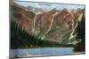 Glacier National Park, Montana, View of Avalanche Basin-Lantern Press-Mounted Art Print