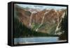 Glacier National Park, Montana, View of Avalanche Basin-Lantern Press-Framed Stretched Canvas