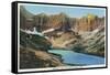 Glacier National Park, Montana, View of Cracker Lake-Lantern Press-Framed Stretched Canvas