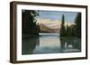 Glacier National Park, Montana, View of Lake McDonald Outlet-Lantern Press-Framed Art Print