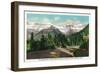 Glacier National Park, Montana, View of the Garden Wall from Going-to-the-Sun Hwy-Lantern Press-Framed Art Print