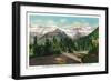 Glacier National Park, Montana, View of the Garden Wall from Going-to-the-Sun Hwy-Lantern Press-Framed Art Print