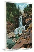 Glacier National Park, Montana, View of Trick Falls near Two Medicine Chalets-Lantern Press-Stretched Canvas