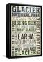 Glacier National Park, Montana-Lantern Press-Framed Stretched Canvas