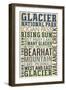 Glacier National Park, Montana-Lantern Press-Framed Art Print