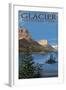 Glacier National Park - St. Mary Lake, c.2009-Lantern Press-Framed Art Print