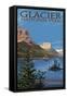 Glacier National Park - St. Mary Lake, c.2009-Lantern Press-Framed Stretched Canvas