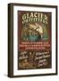 Glacier National Park - Trout Outfitters-Lantern Press-Framed Art Print