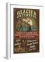 Glacier National Park - Trout Outfitters-Lantern Press-Framed Art Print