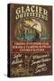Glacier National Park - Trout Outfitters-Lantern Press-Stretched Canvas