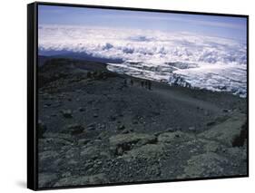 Glacier Near Mountain Summit, Kilimanjaro-Michael Brown-Framed Stretched Canvas