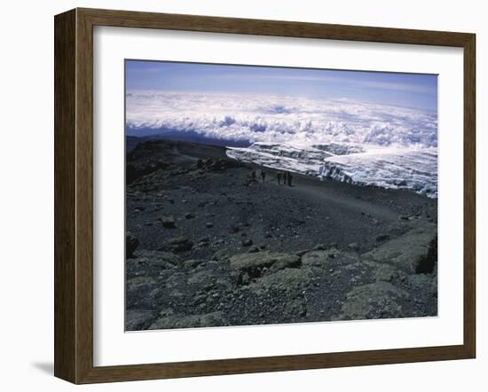 Glacier Near Mountain Summit, Kilimanjaro-Michael Brown-Framed Premium Photographic Print