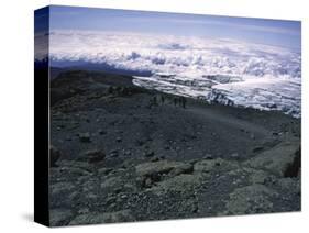 Glacier Near Mountain Summit, Kilimanjaro-Michael Brown-Stretched Canvas