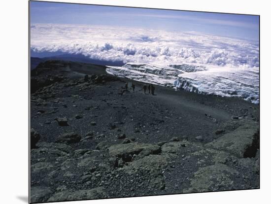 Glacier Near Mountain Summit, Kilimanjaro-Michael Brown-Mounted Photographic Print