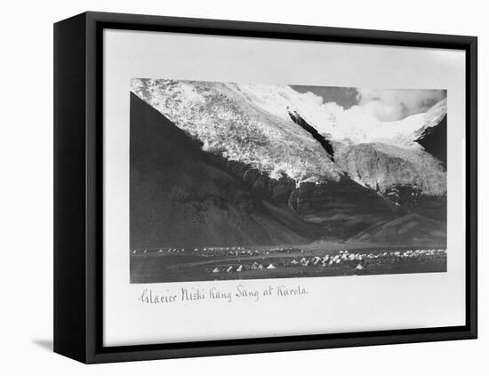 Glacier Nishi Kang Sang at Karola, Tibet, 1903-04-John Claude White-Framed Stretched Canvas