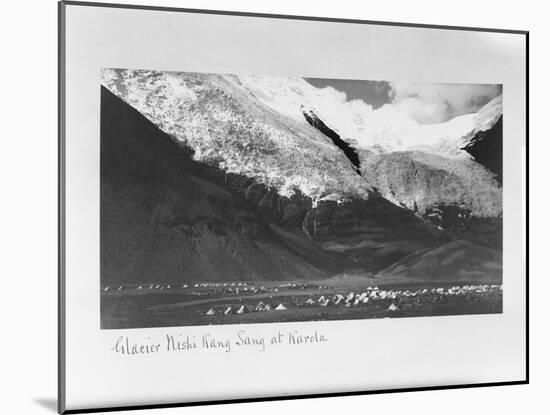 Glacier Nishi Kang Sang at Karola, Tibet, 1903-04-John Claude White-Mounted Giclee Print