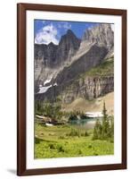 Glacier NP. Ptarmigan Wall. Alpine Lake Along Iceberg Lake Trail-Trish Drury-Framed Photographic Print