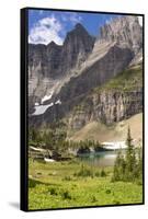 Glacier NP. Ptarmigan Wall. Alpine Lake Along Iceberg Lake Trail-Trish Drury-Framed Stretched Canvas