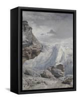 Glacier of Rosenlaui-John Brett-Framed Stretched Canvas