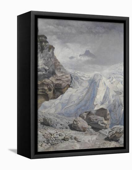 Glacier of Rosenlaui-John Brett-Framed Stretched Canvas