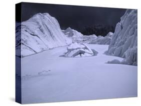 Glacier on Everest's Southside-Michael Brown-Stretched Canvas