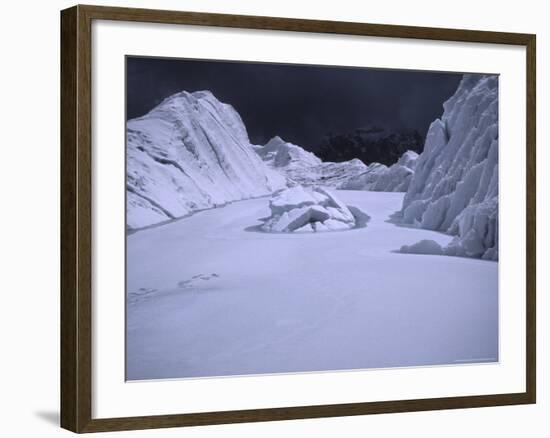 Glacier on Everest's Southside-Michael Brown-Framed Photographic Print