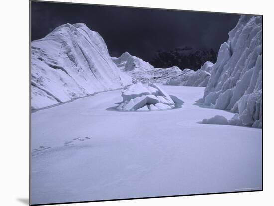 Glacier on Everest's Southside-Michael Brown-Mounted Photographic Print