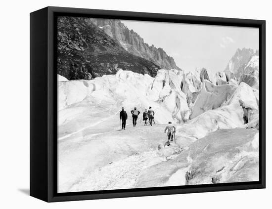 Glacier on Mount Blanc-null-Framed Stretched Canvas