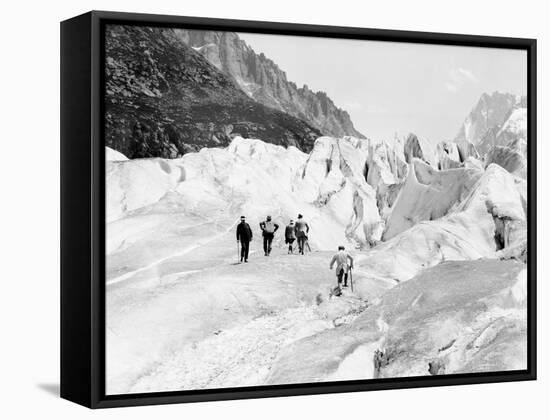 Glacier on Mount Blanc-null-Framed Stretched Canvas