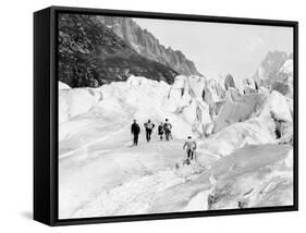 Glacier on Mount Blanc-null-Framed Stretched Canvas