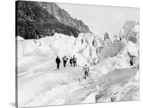 Glacier on Mount Blanc-null-Stretched Canvas