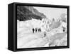 Glacier on Mount Blanc-null-Framed Stretched Canvas