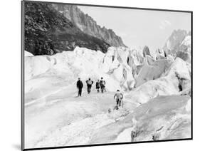Glacier on Mount Blanc-null-Mounted Photographic Print