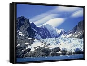 Glacier on Southeast Coast, South Georgia, Polar Regions-Renner Geoff-Framed Stretched Canvas