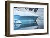 Glacier, Paradise Bay, Skontorp Cove, Antarctica. Glacier is blue because air is squeezed out-William Perry-Framed Photographic Print