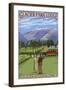 Glacier Park Lodge - Glacier National Park, Montana-Lantern Press-Framed Art Print