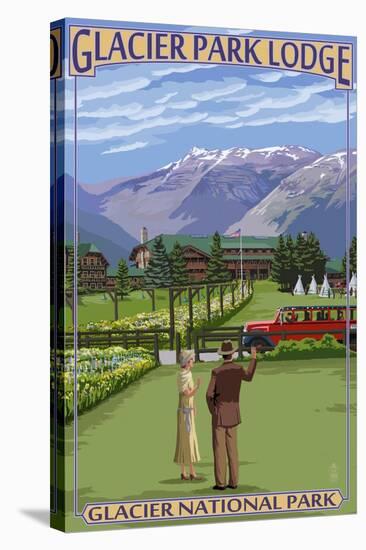 Glacier Park Lodge - Glacier National Park, Montana-Lantern Press-Stretched Canvas