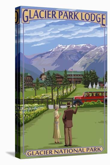 Glacier Park Lodge - Glacier National Park, Montana-Lantern Press-Stretched Canvas