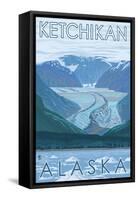 Glacier Scene, Ketchikan, Alaska-Lantern Press-Framed Stretched Canvas