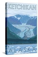 Glacier Scene, Ketchikan, Alaska-Lantern Press-Stretched Canvas