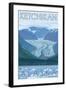 Glacier Scene, Ketchikan, Alaska-Lantern Press-Framed Art Print