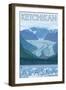 Glacier Scene, Ketchikan, Alaska-Lantern Press-Framed Art Print