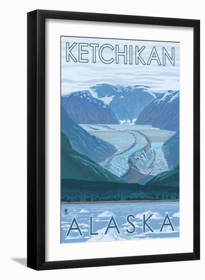 Glacier Scene, Ketchikan, Alaska-Lantern Press-Framed Art Print