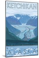 Glacier Scene, Ketchikan, Alaska-Lantern Press-Mounted Art Print